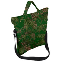 Fern Dark Green Fold Over Handle Tote Bag by snowwhitegirl