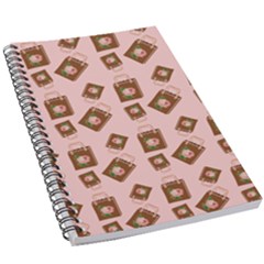 Shopping Bag Pattern Pink 5 5  X 8 5  Notebook by snowwhitegirl