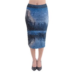 Mountain Glass Midi Pencil Skirt by snowwhitegirl