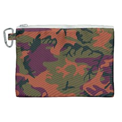 Camouflage Orange Canvas Cosmetic Bag (xl) by snowwhitegirl
