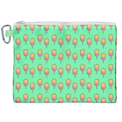 Cotton Candy Pattern Green Canvas Cosmetic Bag (xxl) by snowwhitegirl