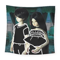 Dolls In Living Room Square Tapestry (large)