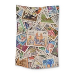 Wallpaper Background Stamps Small Tapestry by Pakrebo