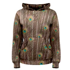 Peacock Feather Bird Exhibition Women s Pullover Hoodie by Pakrebo