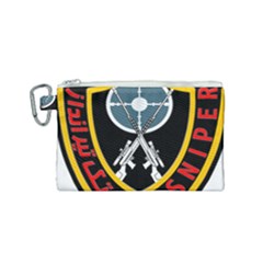 Nohed Sniper Badge Canvas Cosmetic Bag (small) by abbeyz71