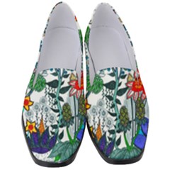 Moon And Flowers Abstract Women s Classic Loafer Heels by okhismakingart