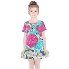 Roses And Movie Theater Carpet Kids  Simple Cotton Dress by okhismakingart
