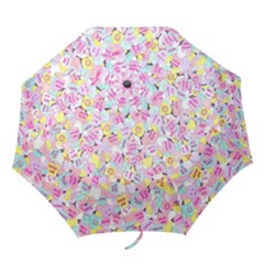 Candy Hearts (sweet Hearts-inspired) Folding Umbrellas by okhismakingart