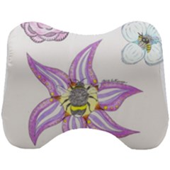 Flower And Insects Head Support Cushion by okhismakingart