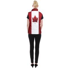 Canada Flag  Women s Button Up Puffer Vest by CanadaSouvenirs