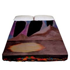 Angel s City Fitted Sheet (king Size) by okhismakingart