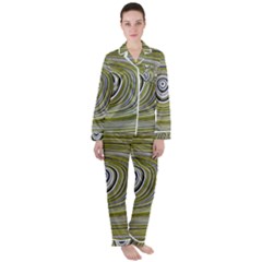 Electric Field Art Iv Satin Long Sleeve Pyjamas Set by okhismakingart