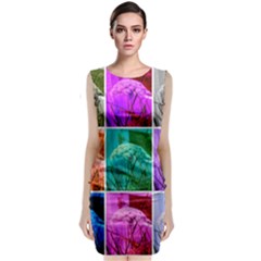 Color Block Queen Annes Lace Collage Classic Sleeveless Midi Dress by okhismakingart