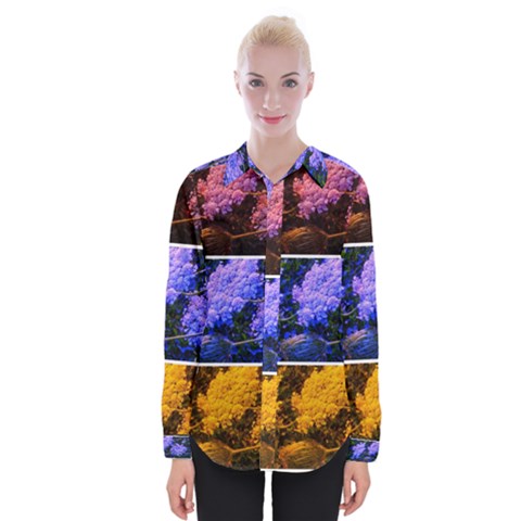 Primary Color Queen Anne s Lace Womens Long Sleeve Shirt by okhismakingart