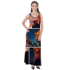 Sunset Collage Ii Sleeveless Velour Maxi Dress by okhismakingart