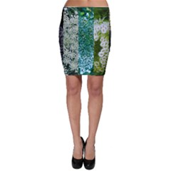 Queen Annes Lace Vertical Slice Collage Bodycon Skirt by okhismakingart