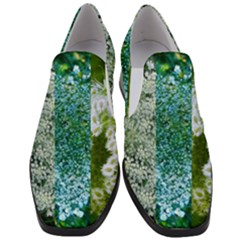 Queen Annes Lace Vertical Slice Collage Slip On Heel Loafers by okhismakingart