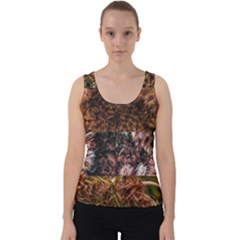 Queen Annes Lace Horizontal Slice Collage Velvet Tank Top by okhismakingart