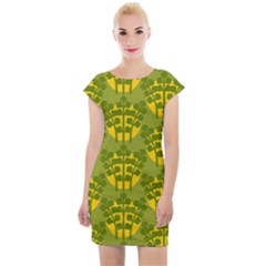 Texture Plant Herbs Green Cap Sleeve Bodycon Dress by Mariart