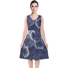 Tree Fungus Ii V-neck Midi Sleeveless Dress 