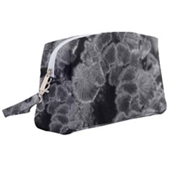 Tree Fungus Branch Vertical Black And White Wristlet Pouch Bag (large) by okhismakingart