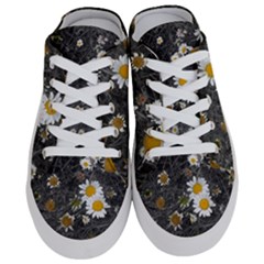 Black And White With Daisies Half Slippers by okhismakingart