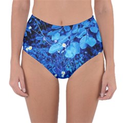 Blue Daisies Reversible High-waist Bikini Bottoms by okhismakingart