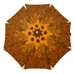 Yellow Sunflower Straight Umbrellas by okhismakingart