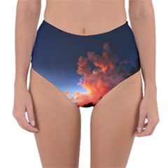 Deep Blue Sunset Reversible High-waist Bikini Bottoms by okhismakingart