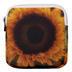 Single Sunflower Mini Square Pouch by okhismakingart