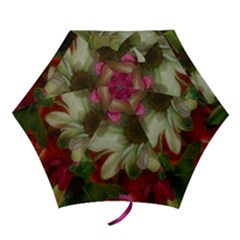 Grainy Green Flowers Mini Folding Umbrellas by okhismakingart
