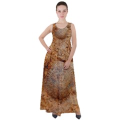Shell Fossil Ii Empire Waist Velour Maxi Dress by okhismakingart