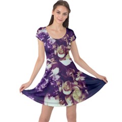 Soft Purple Hydrangeas Cap Sleeve Dress by okhismakingart
