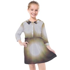 Bright Star Version Two Kids  Quarter Sleeve Shirt Dress by okhismakingart