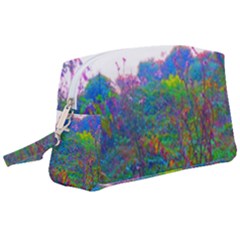 Neon Weeds Wristlet Pouch Bag (large) by okhismakingart