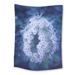 Light Blue Closing Queen Annes Lace Medium Tapestry by okhismakingart