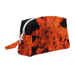 Orange Sumac Bloom Wristlet Pouch Bag (medium) by okhismakingart