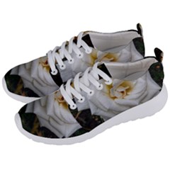 White Angular Rose Men s Lightweight Sports Shoes by okhismakingart