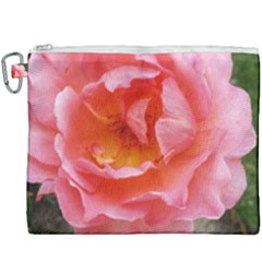 Pink Rose Canvas Cosmetic Bag (xxxl) by okhismakingart