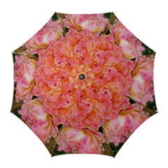 Folded Pink And Orange Rose Golf Umbrellas by okhismakingart