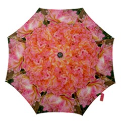 Folded Pink And Orange Rose Hook Handle Umbrellas (large) by okhismakingart