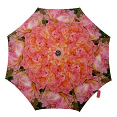 Folded Pink And Orange Rose Hook Handle Umbrellas (small) by okhismakingart