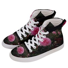 Pink Rose Field Ii Women s Hi-top Skate Sneakers by okhismakingart