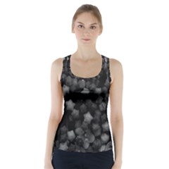 Floral Stars -black And White Racer Back Sports Top