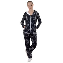 Floral Stars -black And White, High Contrast Women s Tracksuit by okhismakingart