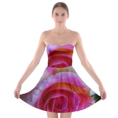 Spiral Rose Strapless Bra Top Dress by okhismakingart