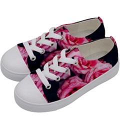 Pink Roses Ii Kids  Low Top Canvas Sneakers by okhismakingart