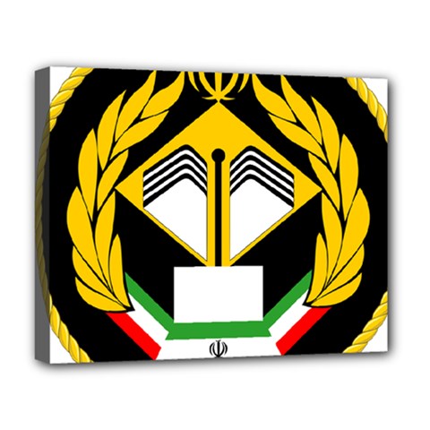 Iranian Army Badge Of Associate Degree Conscript Deluxe Canvas 20  X 16  (stretched) by abbeyz71