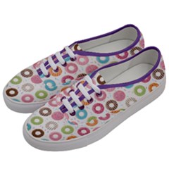 Donut Pattern With Funny Candies Men s Classic Low Top Sneakers by genx