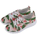 Tropical Watermelon Leaves Pink and green jungle leaves retro Hawaiian style Women s Lightweight Sports Shoes View2